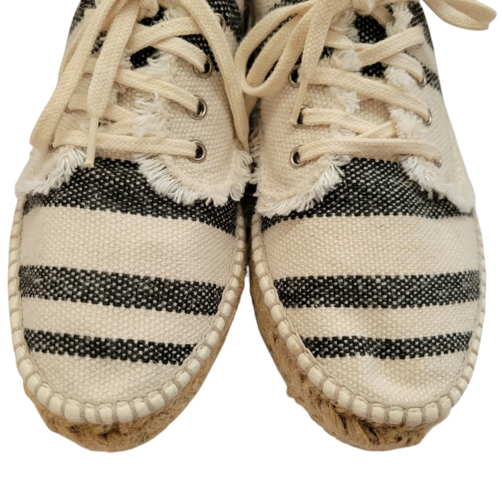 Loeffler Randall Alfie Striped Platform Espadrille Size 6/36